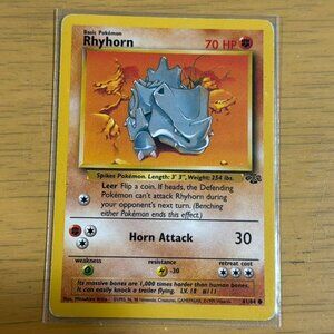 Pokémon Rhyhorn Card - Jungle - #60/64 - Common - Brand New